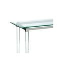 thumbnail image 4 of Benzara BM207891 Sofa Table with Rectangular Glass Top & Acrylic Block Legs, Silver, 4 of 9