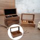thumbnail image 4 of Caja de baratija de joyería Vintage, , pendientes, , organizador, caja de almacenamiento, caja de de para cumpleaños, Día , Marrón Salvador Joyero, 4 of 10
