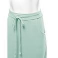 thumbnail image 4 of A2Y Women's Drawstring Waist Side Pockets Rayon Maxi Skirt Light Green 5XL, 4 of 4