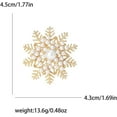thumbnail image 4 of Brooch for Women with Rhinestones and Artificial Pearls Winter Sweater Jacket Pin Christma Thanksgiving New Year Jewelry Gift, 4 of 12