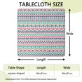 thumbnail image 2 of Pink and Blue Heart Shaped Boho Pattern Square Fitted Tablecloth with Elastic Edge,Square Table Cover,Washable Elastic Table Cover for Home Kitchen Party Decor 36"x36", 2 of 6