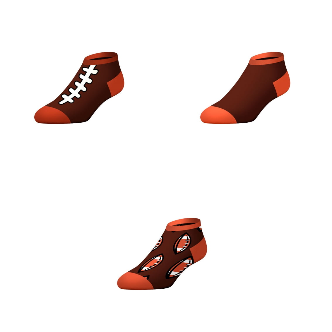 Socks by CRAZYBOXER Premium Football; Low Cut Socks, 3-Pairs