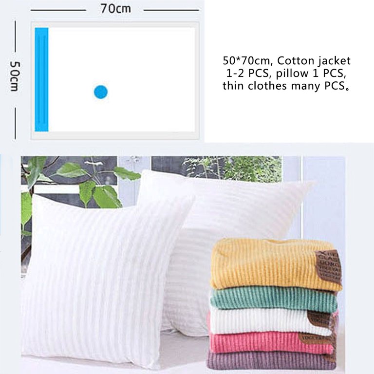 2pcs Vacuum Storage Bags For Bedding Pillow Towel Clothes Space