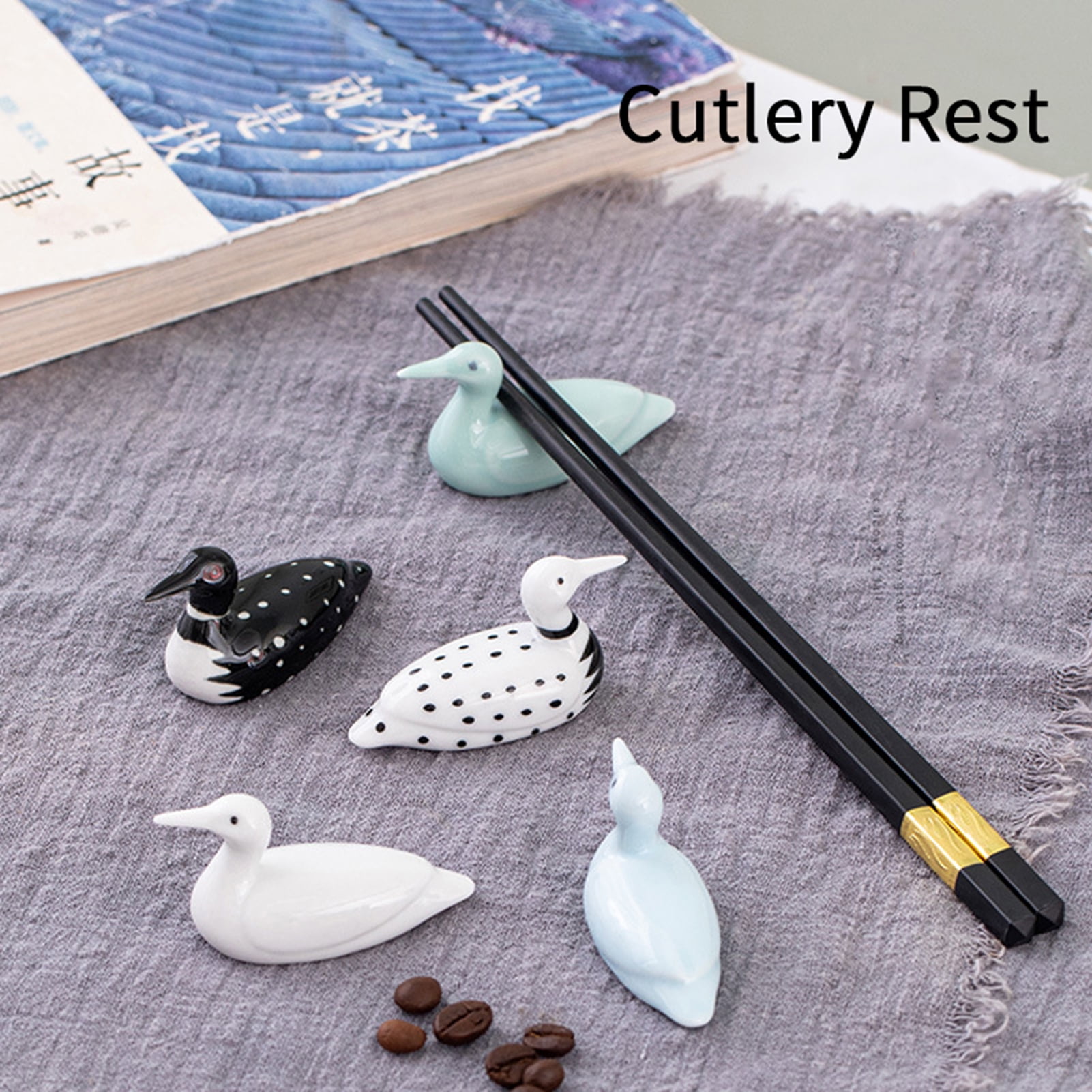 Reheyre Adorable Chopstick Rest Creative Shape, Smooth Edge