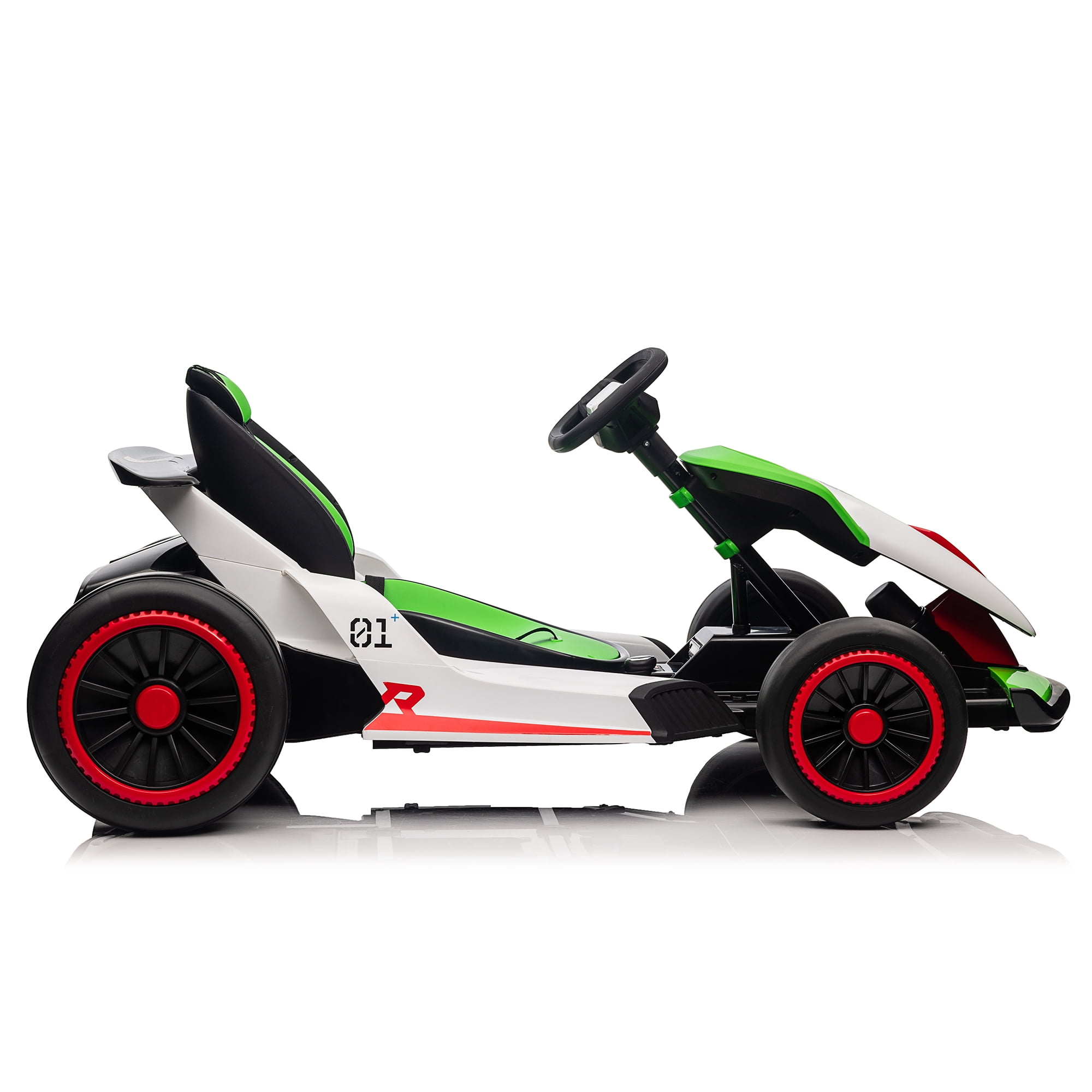 24V Electric Go Kart ride on toys for boys girls Age 6+, Green