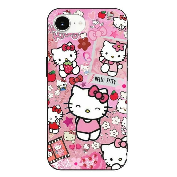 Melody Hello Kitty Compatible with iPhone 16 E Case Full Covered Soft Slim Rugged TPU Phone Case Shockproof Non-Slip Anti-Fingerprint Basic Cases Protection
