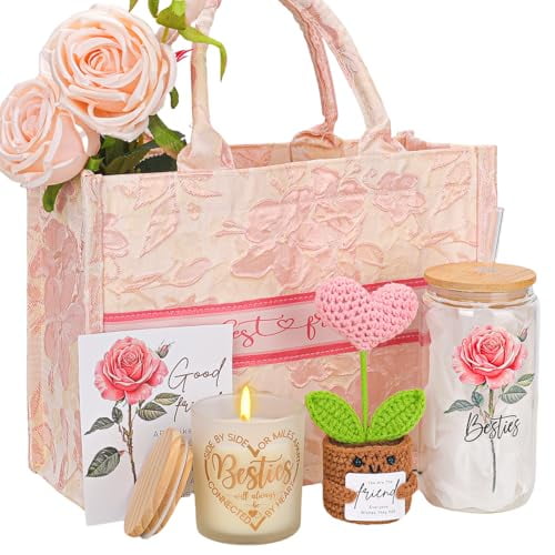 Christmas Bestie Gifts for Women,Best Friend Birthday Gifts for Women,Friendship Gifts for Best Friend Woman, Mothers Day Valentines Bestie Ideas Presents Basket