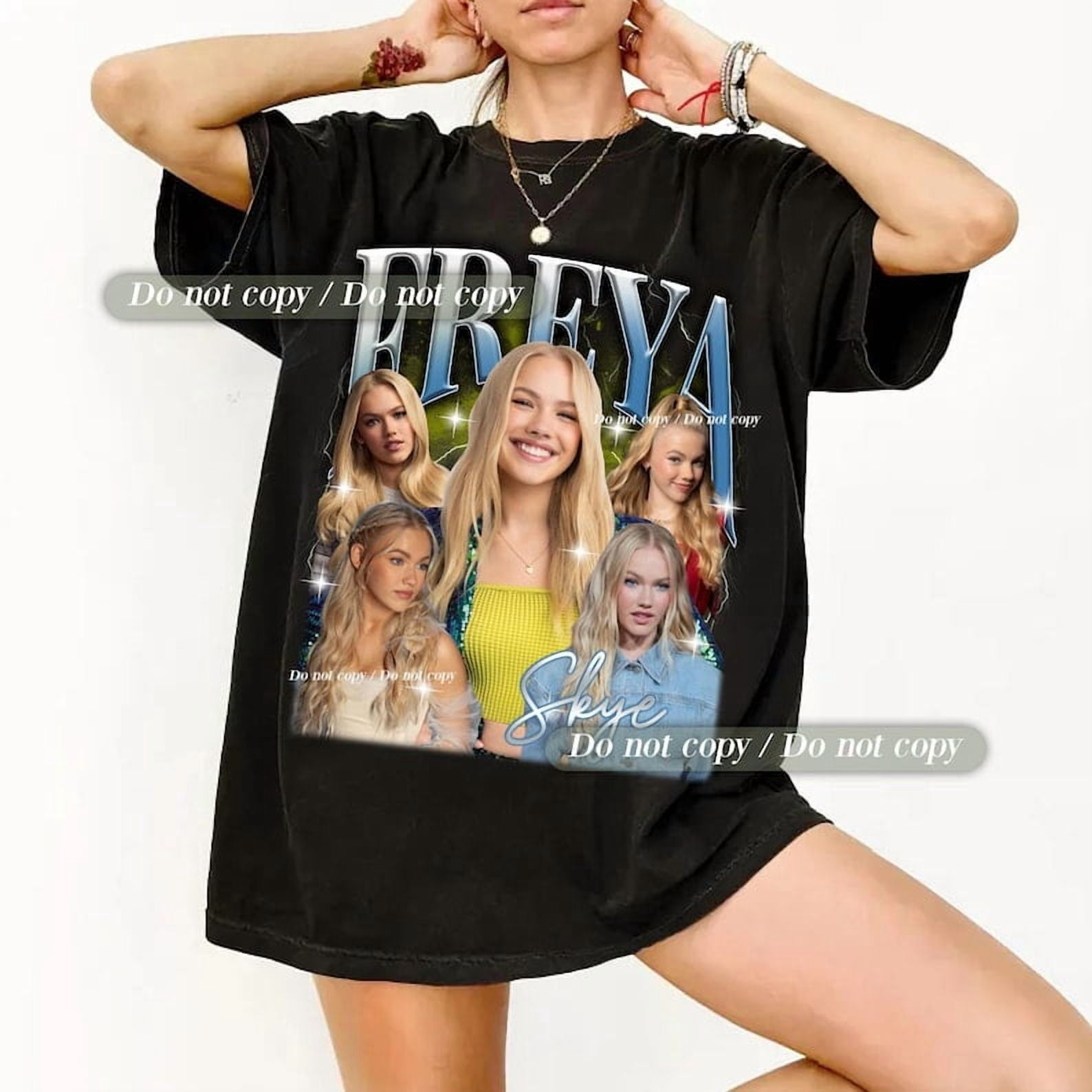 T-shirt Freya Skye Unisexe En Coton - Col Rond, Manches Courtes, Coupe Décontractée Pour Homme Et Femme