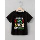 thumbnail image 1 of Happy New Year's T-Shirt - Black Colored Stationery Pattern, Comfortable Fit, Machine Washable, Suitable For Back To School and Summer Casual Wear, Children's Back To School T-Shirt, 1 of 7