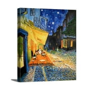 Café Terrace at Night by Vincent Van Gogh. The World Classic Art Reproductions, Giclee Canvas Prints Wall Art for Home Décor