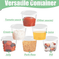 200 x 1Oz Round Food Container Pots with Lids,Hinged Sauce Pots