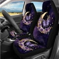 thumbnail image 2 of Uorisanigo Butterfly Moon Car Seat Covers Full Set 14 Pcs Auto Steering Wheel Cover and Cars Headrest Cover and Console Cover and Cars Seat Belt Cover Keychain Personalized Soft for Car SUV, 2 of 6