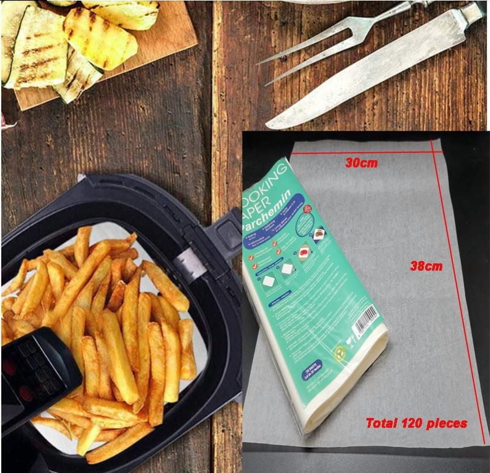 Sunwealth Eco-Friendly Air Fryer / Steamer Parchment Paper (120 pieces in 4 packs)