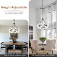 thumbnail image 5 of 18-Light Modern Chandelier, 32" Sputnik Ceiling Light Fixture with White Globe Bubble, Round Wagon Wheel Chandeliers for Dining Room Kitchen Island Living Room Bedroom, 5 of 7