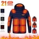 thumbnail image 2 of 21 áreas Chaquetas calefactoras USB para hombre Parkas calefactables de invierno Chaquetas calefactables eléctricas Chaqueta impermeable cálida Abrigo talla grande 6XL, 2 of 5
