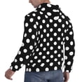 thumbnail image 3 of Hoodies for Men - vintage white polka dot black Long Sleeve Comfrt Men'S Fashion Hoodies & Sweatshirts, Sweatshirts for Men Hoodies Pullover Clothing Clothes with Pouch, 3 of 7