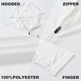 thumbnail image 4 of Tyhengta Mens UPF 50+ Long Sleeve T-Shirts Sun Protection Hooded Fishing Hiking Rash Guard Swim Quick Dry Lightweight Shirts White S, 4 of 7