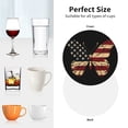 thumbnail image 6 of Disketp Patriotic USA Butterfly Art Funny Coasters,4 Pcs Leather Coasters with Holder, Perfect Housewarming Hostess Gifts,Protect Furniture from Water Marks Scratch and Damage-Round Shape, 6 of 6