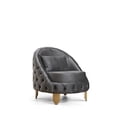 thumbnail image 6 of Newboti Chair with Fabric button-tufted velvet upholstery Finish in Grey 462917023665485, 6 of 6