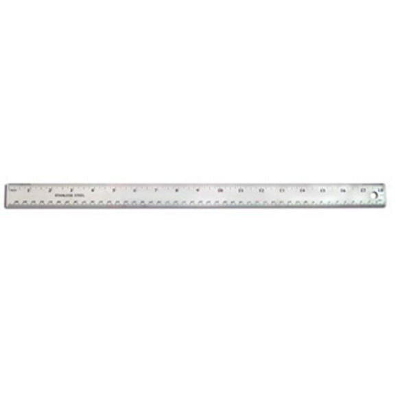 18In Stainless Steel Ruler