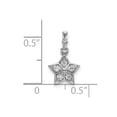 thumbnail image 4 of Auriga Fine Jewelry 14K White Gold Diamond Star Pendant for Women (L - 0.59 inch, W - 8.3 inch), 4 of 6