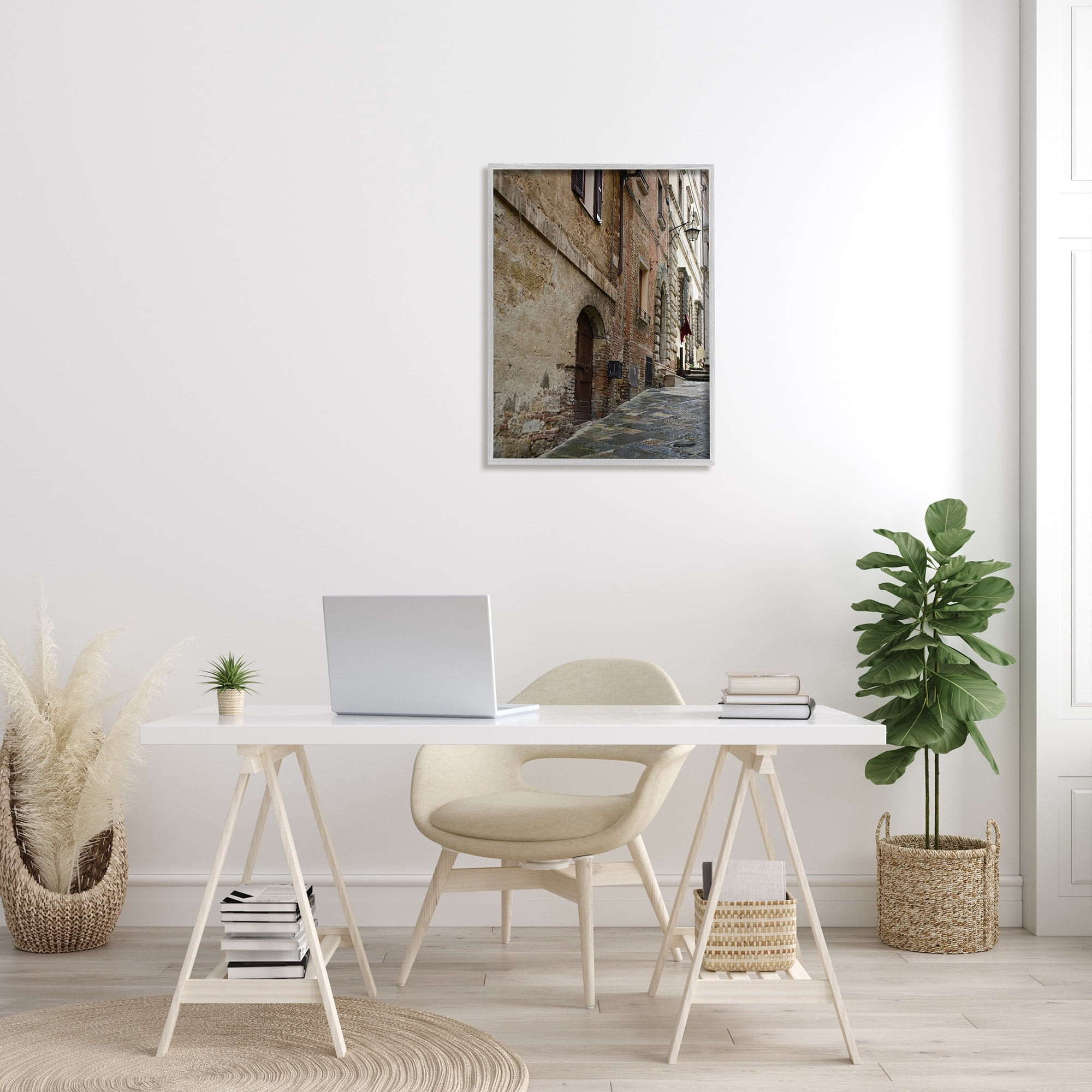 Stupell Industries Historical Architecture Alleyway Brick Building Exterior Street Photography, 24 x 30, Design by Nancy Crowell