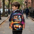 thumbnail image 5 of Garronmavis Color Football Kids Backpack 17 Inch School Backpack for Boys for Grades 3-6 Ages 9-12, Breathable Elementary School Bag with Padded Tablet Sleeve & Multi-Pockets, 5 of 7