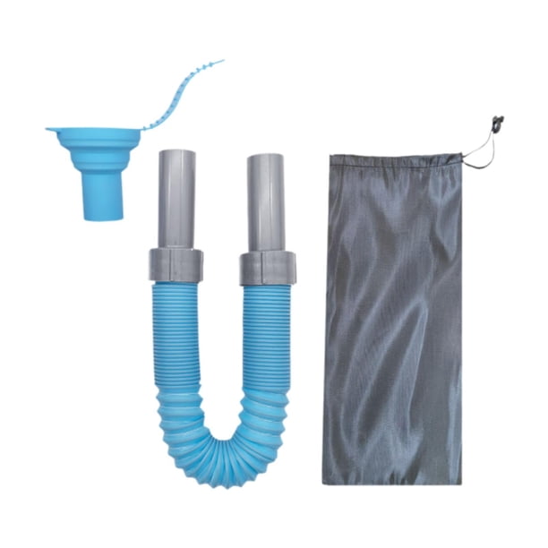 Manguera de riego telescópica antideslizante, portátil, resistente, multifuncional, para lavado de coches, para caravanas y vehículos recreativos Azul