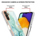 thumbnail image 4 of SaniMore for Samsung Galaxy A15 6.5" 2023 Case with Wireless Charging Shockproof TPU Backplane Glitter Marble Pattern Fashion Design Anti-drop Anti-fingerprint Skin-feel Cover, Green, 4 of 5