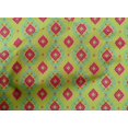 thumbnail image 4 of oneOone Tissu Popeline de Coton Diamant & Tourbillon Ikat Tissu Imprimé 1 Yard 42 Inch Wide, 4 of 4