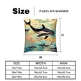 thumbnail image 5 of Whale Set of 2 Velvet Throw Pillow Covers with Unique Patterns in 16x16, 18x18, and 20x20 Inches for Various Occasions - Throw Pillow Inserts Included, 5 of 6