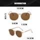 thumbnail image 2 of Gafas de sol con diseño de uñas de arroz y montura grande estilo retro con tendencia de personalidad, hechas de PC y metal, 2 of 5