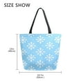 thumbnail image 5 of FORMRS Womens Canvas Tote Bag with Zipper Inner Pocket Shoulder Handbag, Snowflake Pattern, 5 of 7
