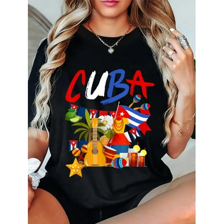 100% Cotton Cuban Flag Outfit Ideas For & Hispanic Cuba Flag T-Shirt