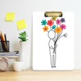 thumbnail image 2 of FORMRS Acrylic Clipboard with Low Profile Clip Standard A4 Letter Size, 12.5" x 9", Colorful Flower, 2 of 8