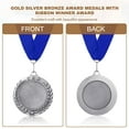 thumbnail image 4 of Uxcell Award Medal, Place Winner Medal with Yellow Neck Ribbon Prize Medal Silver, 4 of 7