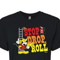 thumbnail image 3 of Disney - Firefighter Mickey - Stop, Drop, & Roll - Juniors Cropped Cotton Blend T-Shirt, 3 of 5