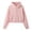 Pink, variant on NinXxx Women's Cropped Zip Up Hoodie High Neck Streetwear Outerwear Pink S