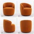 thumbnail image 6 of Ouyessir Swivel Barrel Chair,Modern Round Accent Armchairs,Teddy Fabric Comfy 360 Degree Swivel Single Sofa for Nursery,Living Room,Bedroom, 6 of 7