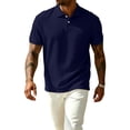 thumbnail image 5 of Rvwovn Men's Jacquard Button Up Shirt – Short Sleeve Knit Business Casual Collared Top, 5 of 7