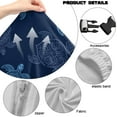 thumbnail image 7 of SCRAWLGOD Sea Turtle Print Navy Blue 4 PCS Gaming Chair Covers Slipcovers Non-Slip Dustproof Rotating Armchair Slipcovers Stretch Gamer Chair Cover with Armrest Covers, 7 of 7