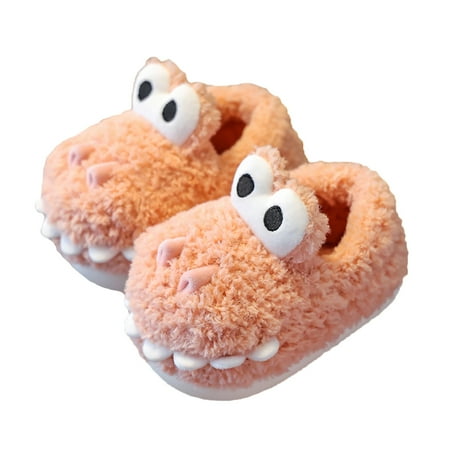 

Cathalem Fuzzy Slippers Children Cotton Slippers Boys Girls Cute Cartoon Hair Slippers Home Warm For Babys Cotton F U Slippers Red 4.5 Years