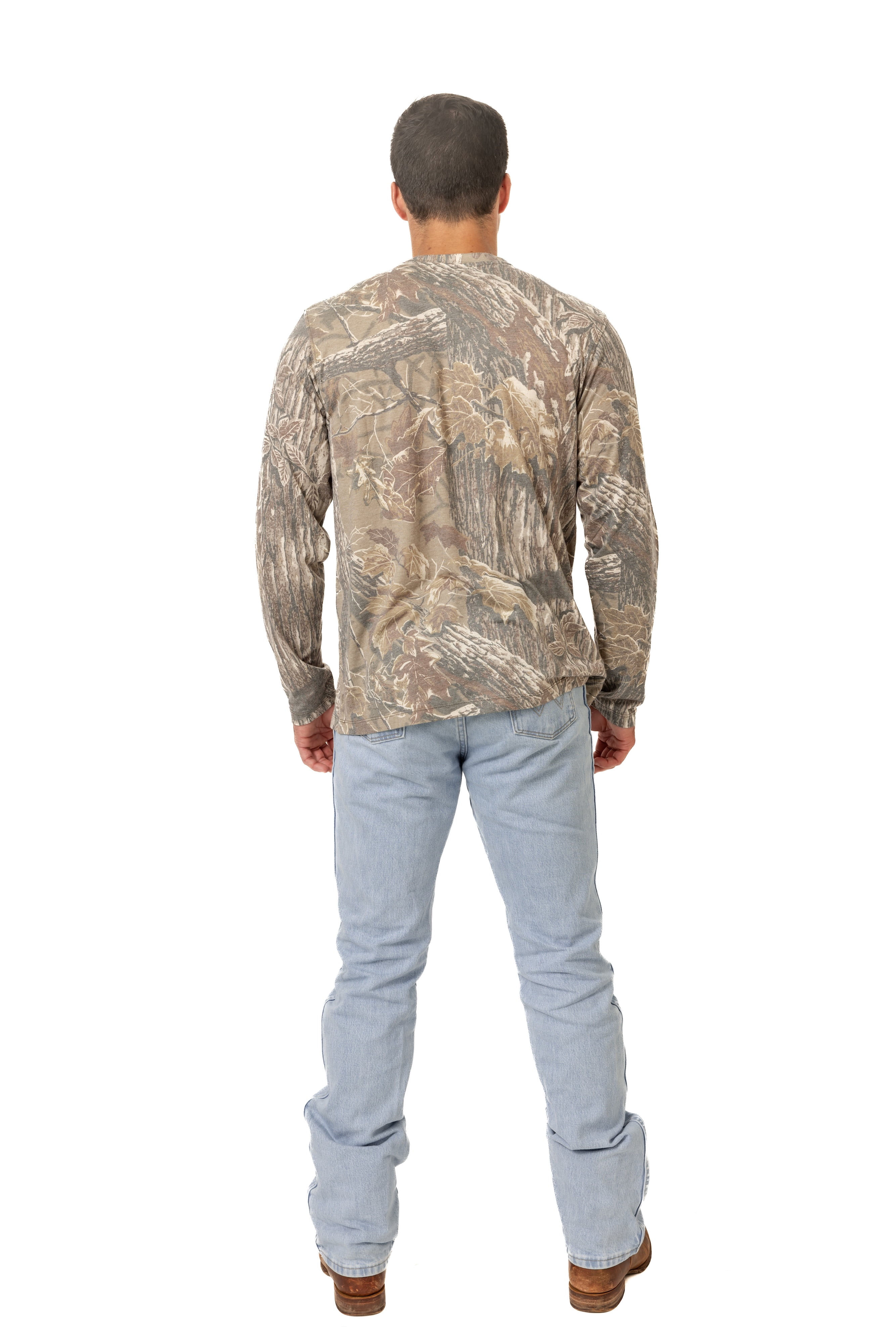 Realtree Men's Camo Long Sleeve Tri-Blend Shirt | Ultra-Soft Hunting Tee for Outdoors | Limited Edition