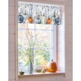 thumbnail image 4 of Valances for Windows Thanksgiving Pumpkin Rod Pocket Cafe Window Treatments Valance Curtains for Kitchen Bathroom Laundry Basement Windows 42"x12", 4 of 6