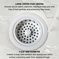 thumbnail image 4 of Westbrass 3-1/2" Post Style Kitchen Sink Basket Strainer, Powder Coat White (2-Pack), 4 of 11