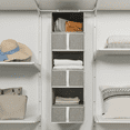 thumbnail image 3 of StorageWorks Hanging Closet Organizer with Drawers, 6-Shelf Storage Organizers, Gray, 13.6" x 12.2" x 42.5", 3 of 8