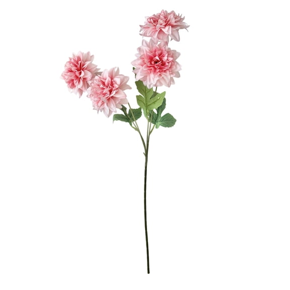 ievspot Artificial Flower Durable Artificial Flower Artificial Dahlia Flowers with Stem 4-head Realistic Faux Silk Flower for Vase Wedding Party Centerpiece
