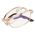 thumbnail image 1 of Gafas De Presbicia Plegables Azules Con Bloqueo De Luz Azul, Gafas De Lectura Antifatiga Para Hombres Y Mujeres+marco Dorado 150, 1 of 7