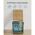 thumbnail image 5 of Foldable Laundry Hamper with Lid and Removable Liner, 9.5 Gallon Synthetic Rattan Basket for Small Spaces, Goose Yellow, 5 of 6