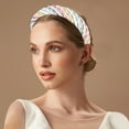 thumbnail image 2 of Unique Bargains 1 Pc Classic Foam Raffia Straw Headband for Women for Girls 5.91"x1.18" White, 2 of 6